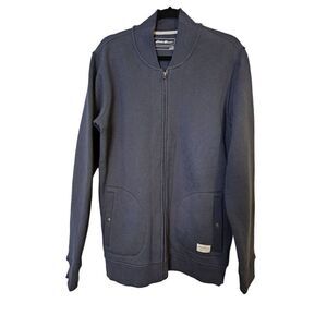 Eddie Bauer gray front zip sweatshirt.  Size M T.